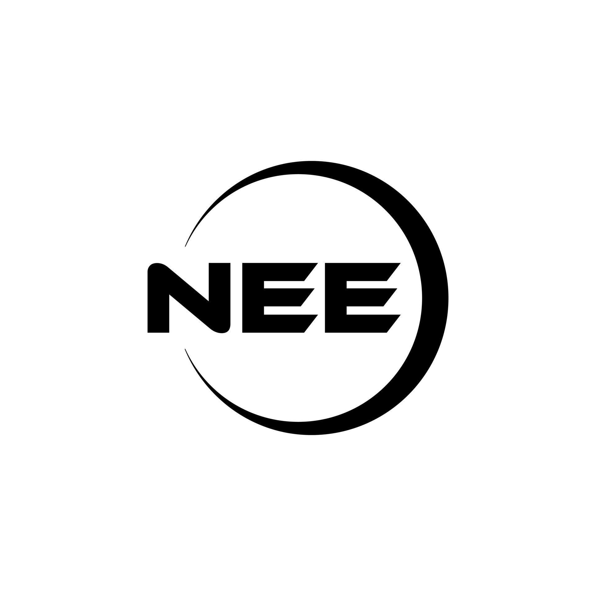 NEE letter logo design in illustration Vector logo calligraphy