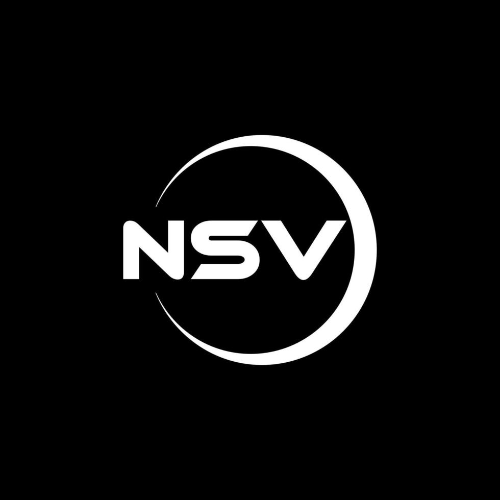 NS V letra logo diseño en ilustración. vector logo, caligrafía diseños para logo, póster, invitación, etc.