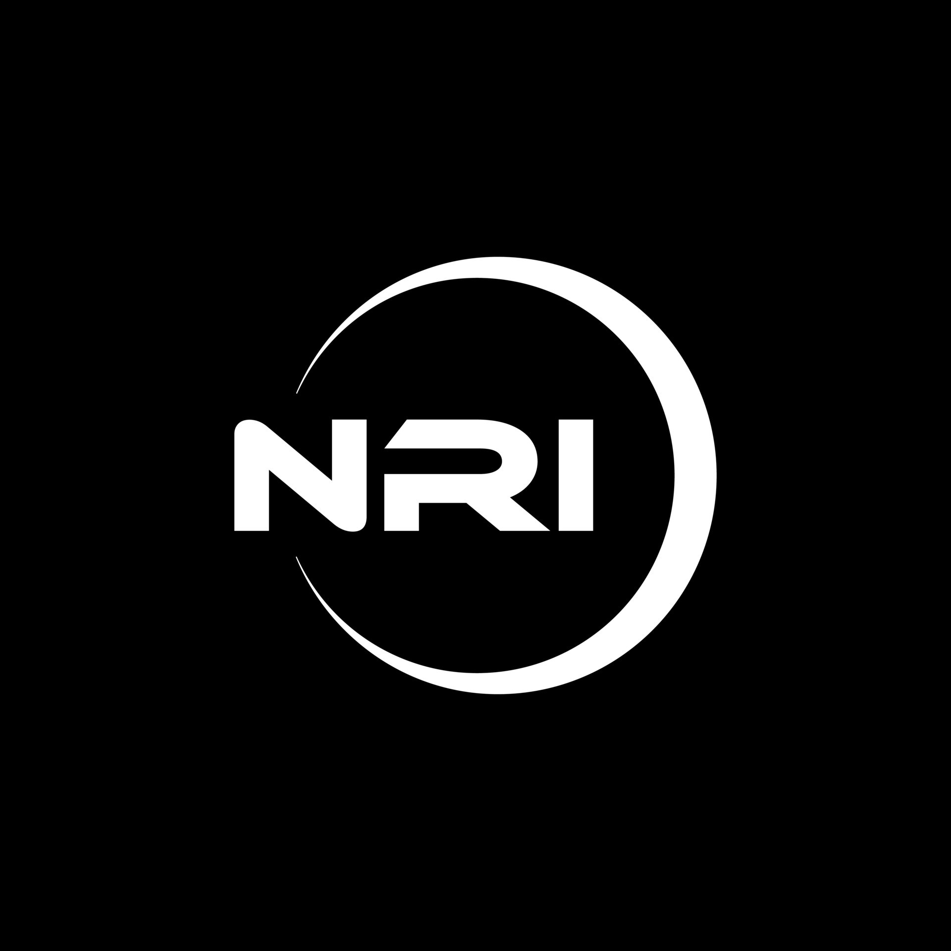 NRI letter logo design in illustration. Vector logo, calligraphy ...