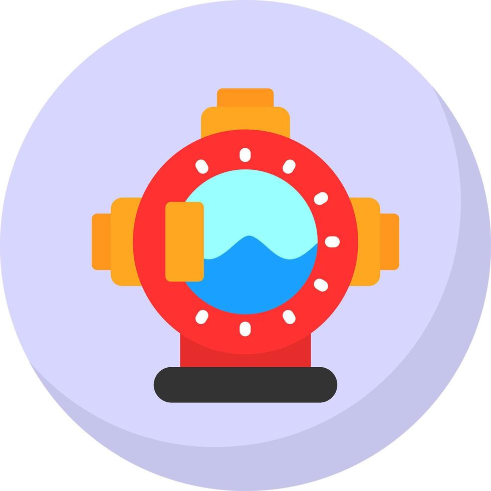 Diving Helmet Vector Icon Design