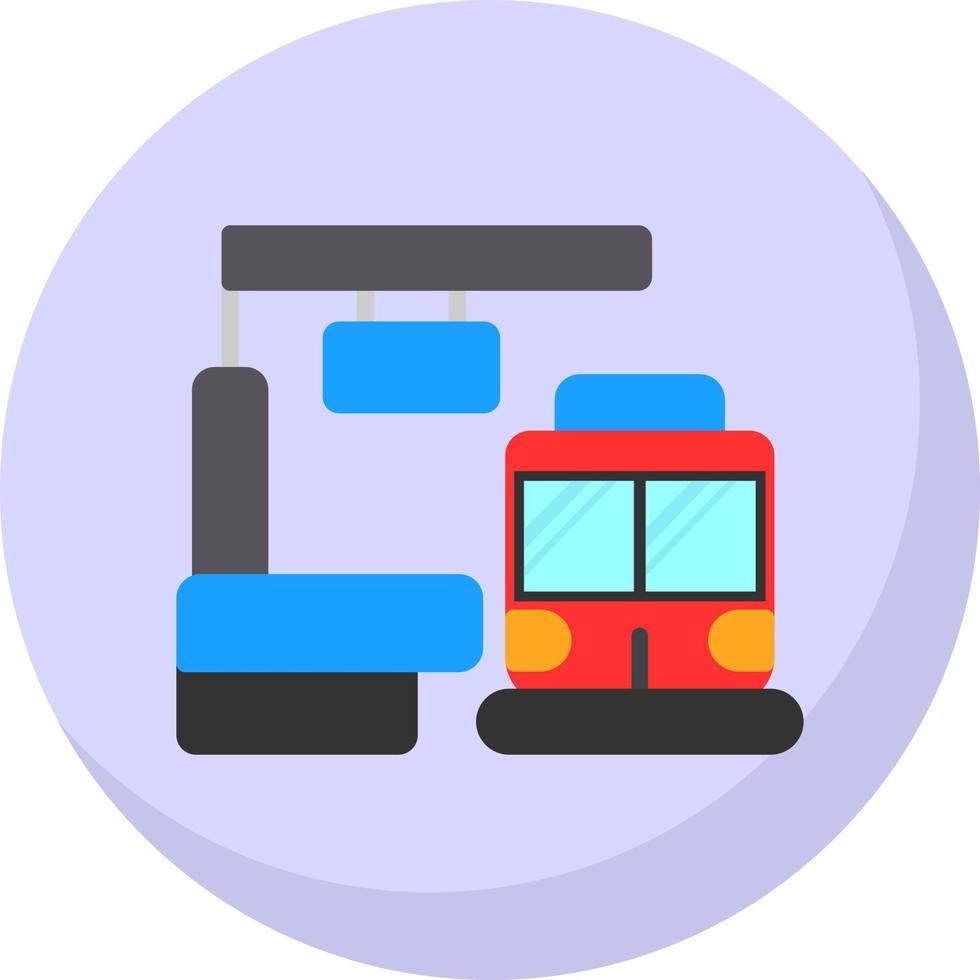 diseño de icono de vector de plataforma de tren