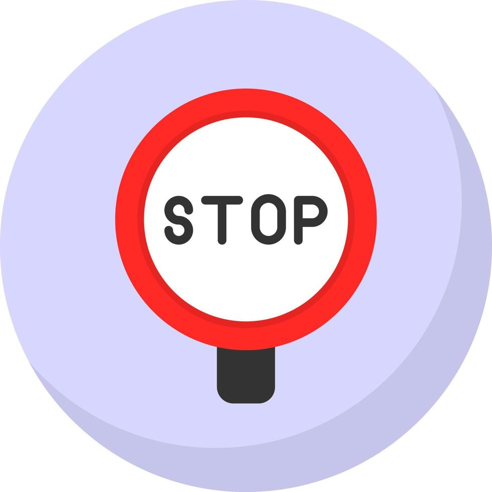 diseño de icono de vector de señal de stop