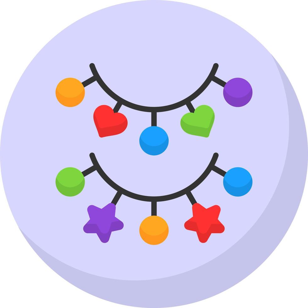 Christmas Lights Vector Icon Design