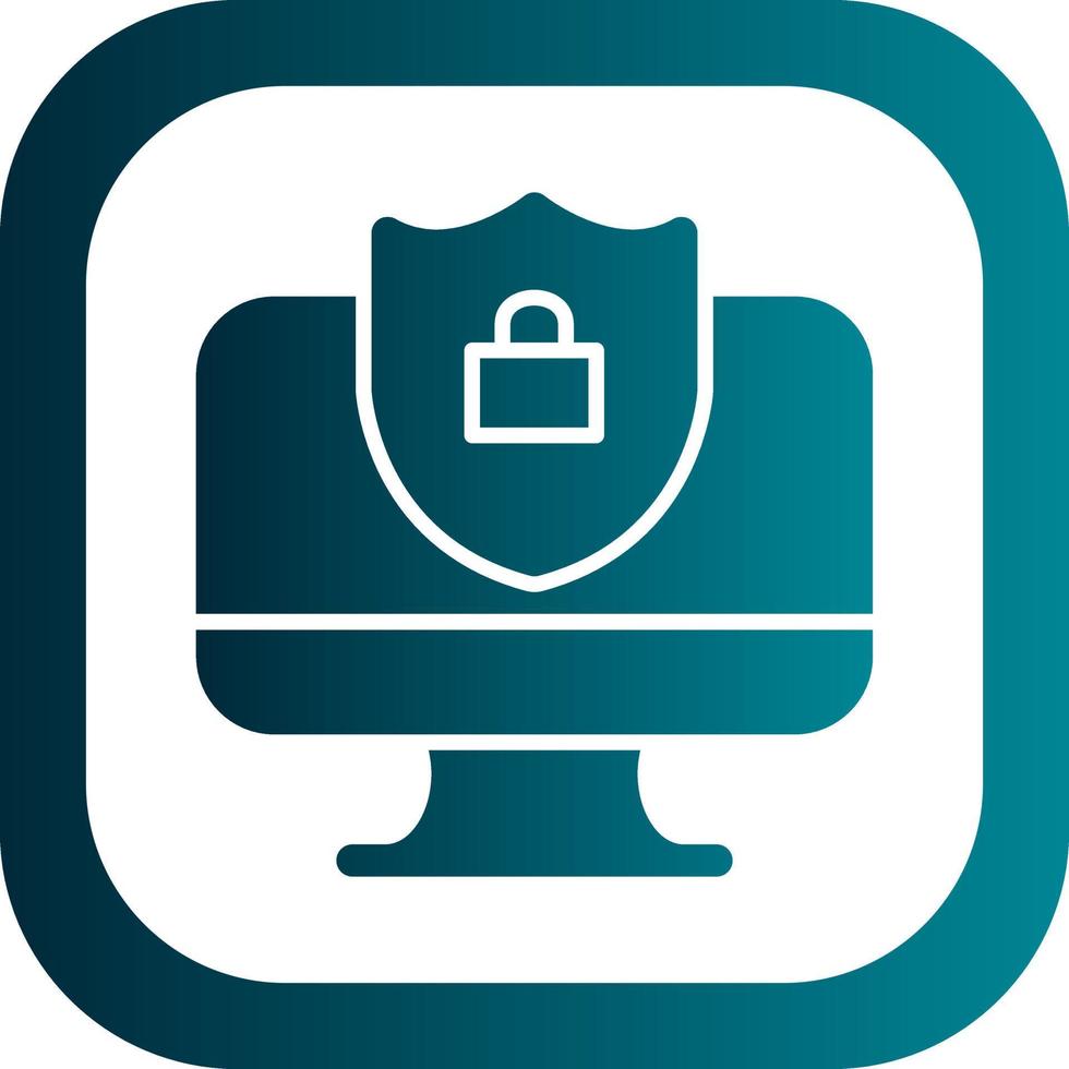 Secure Computer Vector Icon Design