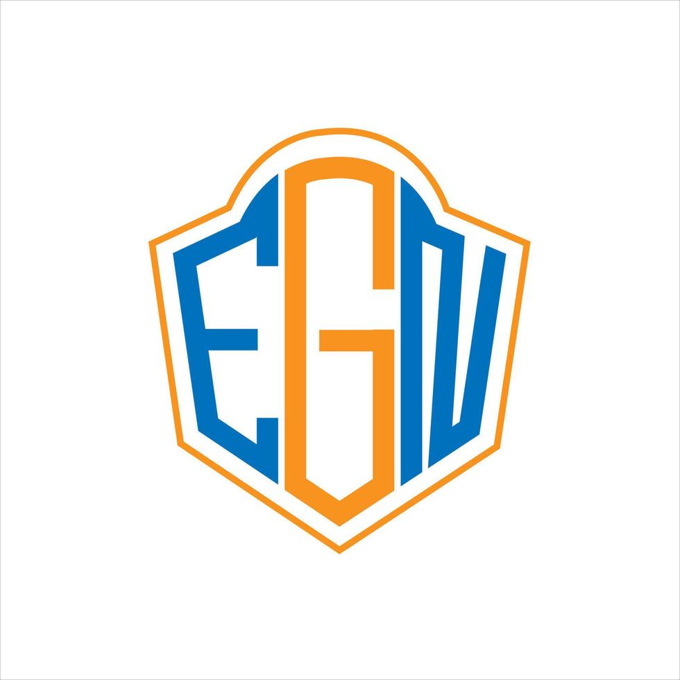 EGN abstract monogram shield logo design on white background. EGN creative initials letter logo. vector
