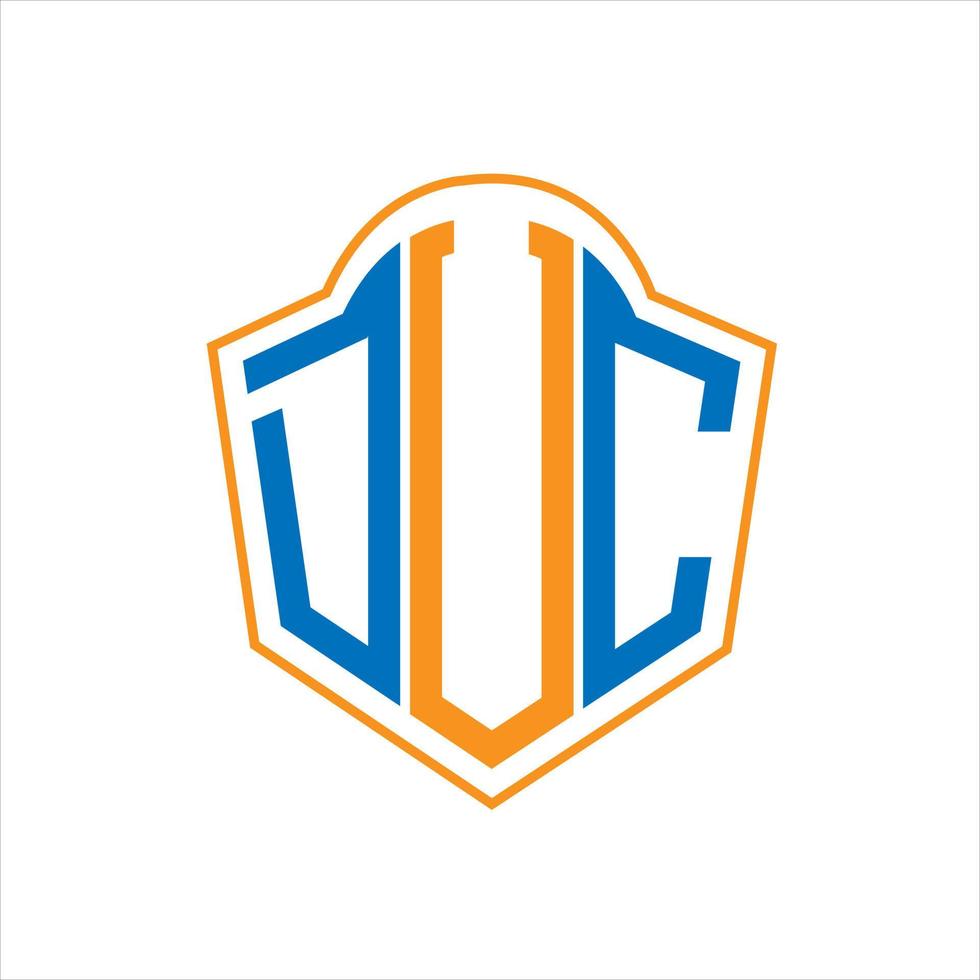 DVC abstract monogram shield logo design on white background. DVC creative initials letter logo. vector
