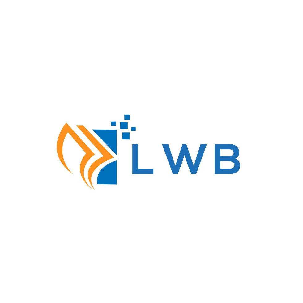 lwb crédito reparar contabilidad logo diseño en blanco antecedentes. lwb creativo iniciales crecimiento grafico letra logo concepto. lwb negocio Finanzas logo diseño. vector