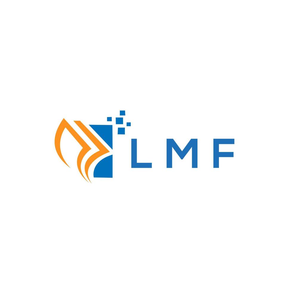 lmf crédito reparar contabilidad logo diseño en blanco antecedentes. lmf creativo iniciales crecimiento grafico letra logo concepto. lmf negocio Finanzas logo diseño. vector
