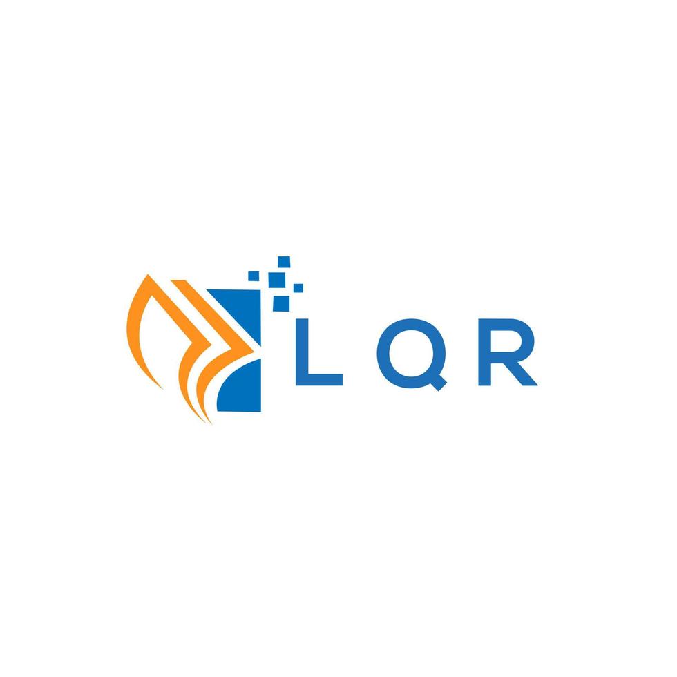 lqr crédito reparar contabilidad logo diseño en blanco antecedentes. lqr creativo iniciales crecimiento grafico letra logo concepto. lqr negocio Finanzas logo diseño. vector