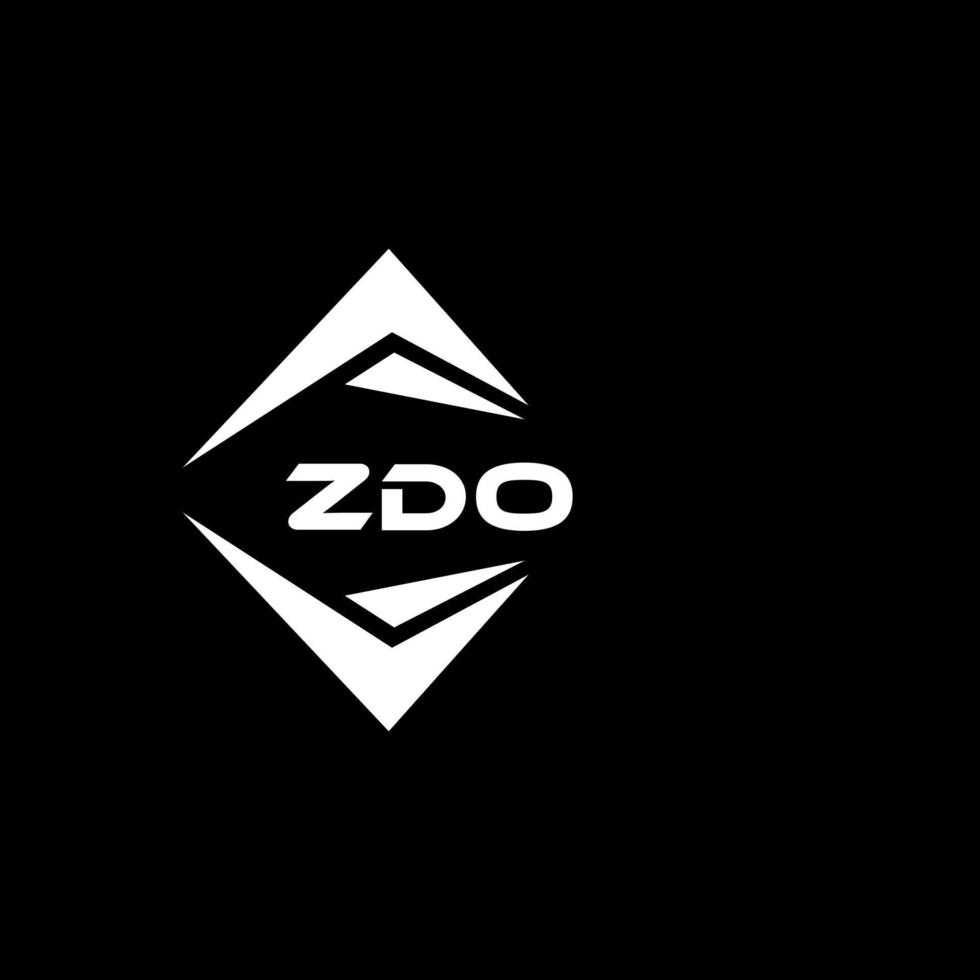 ZDO abstract monogram shield logo design on black background. ZDO creative initials letter logo. vector