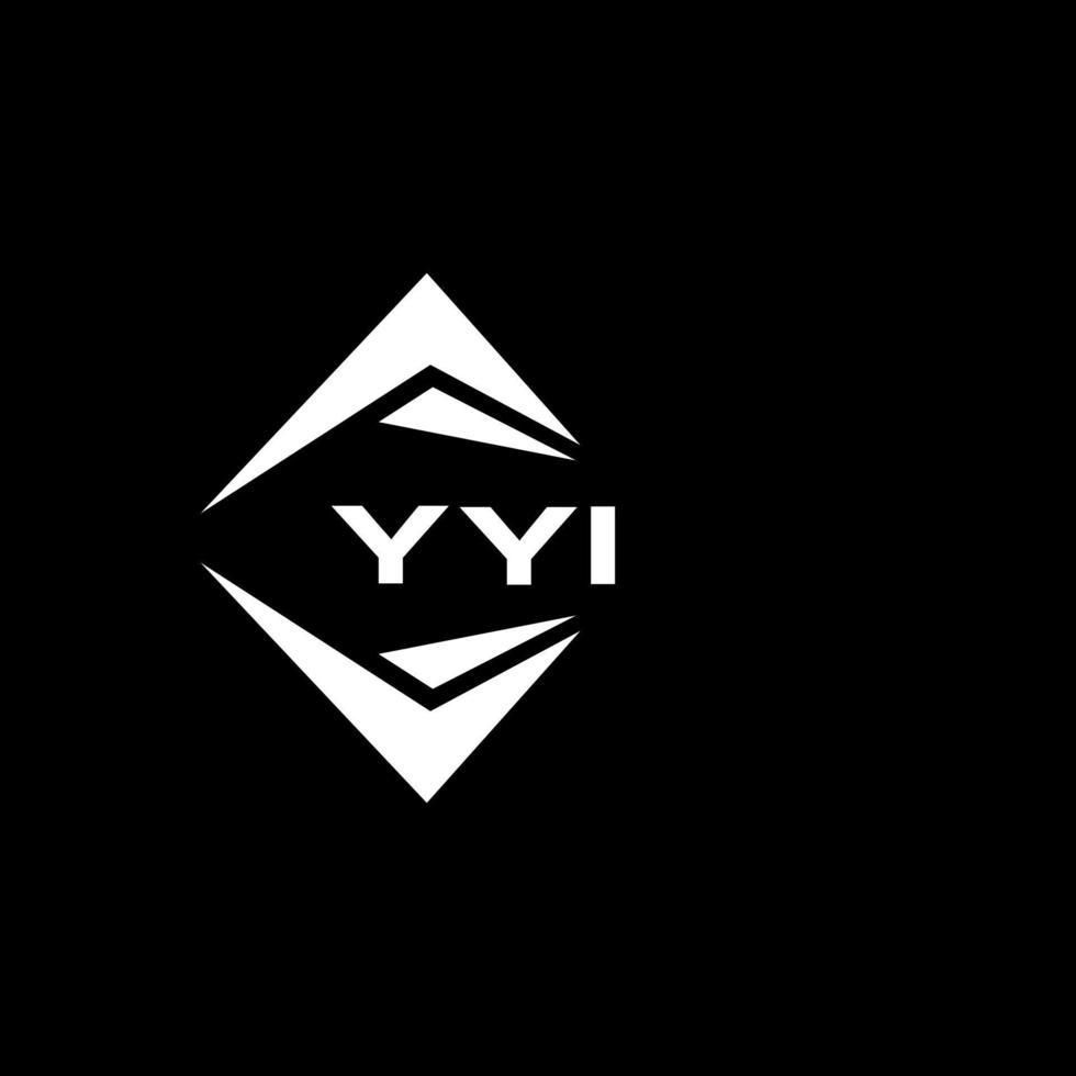 YYI abstract monogram shield logo design on black background. YYI creative initials letter logo. vector