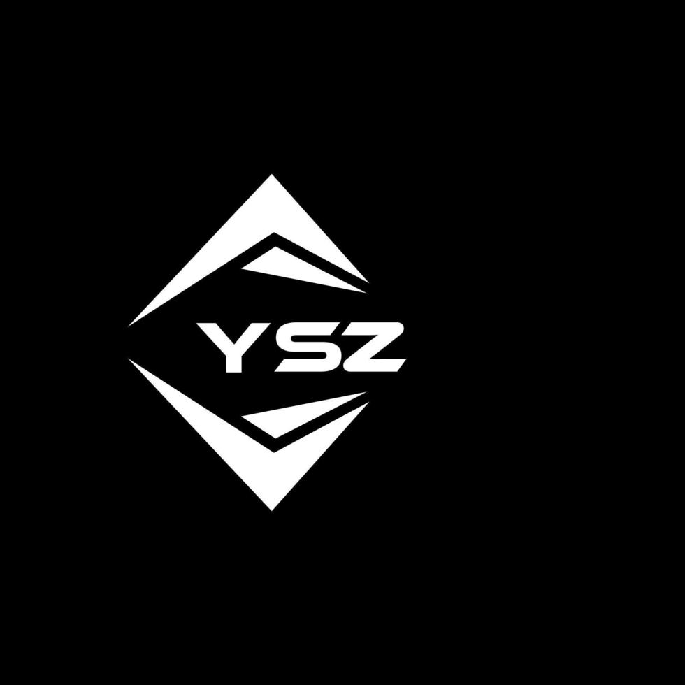 YSZ abstract monogram shield logo design on black background. YSZ creative initials letter logo. vector