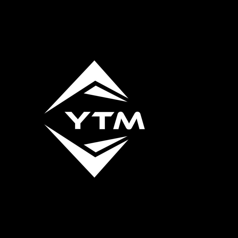 YTM abstract monogram shield logo design on black background. YTM creative initials letter logo. vector