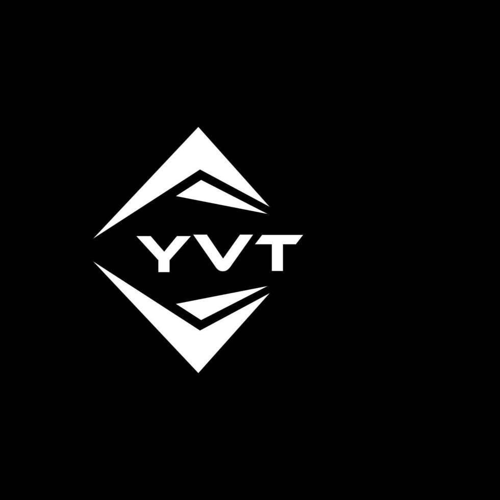 YVT abstract monogram shield logo design on black background. YVT creative initials letter logo. vector