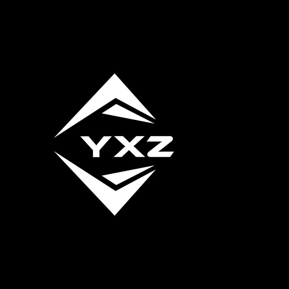 YXZ abstract monogram shield logo design on black background. YXZ creative initials letter logo. vector