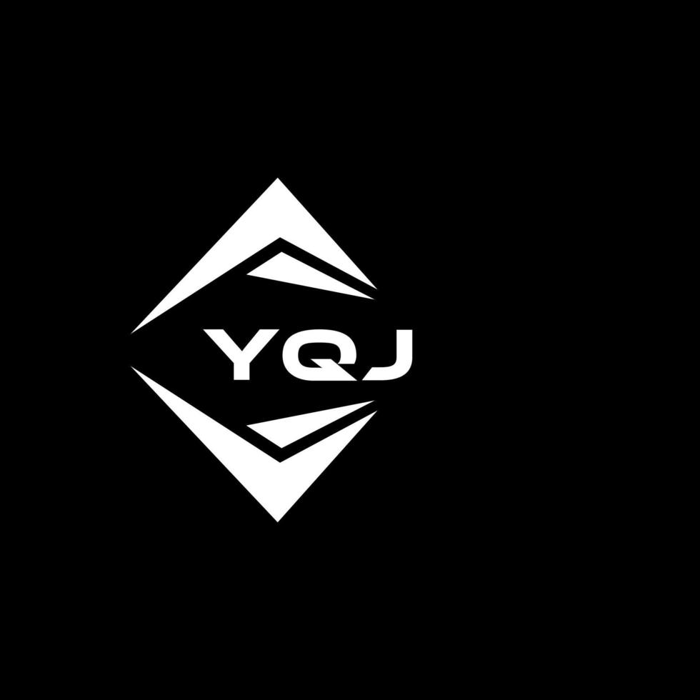 YQJ abstract monogram shield logo design on black background. YQJ creative initials letter logo. vector