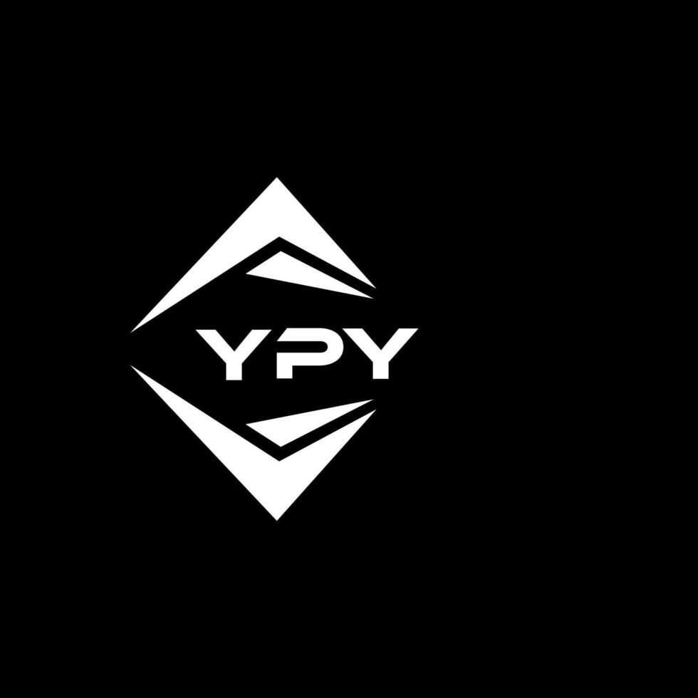 YPY abstract monogram shield logo design on black background. YPY creative initials letter logo. vector