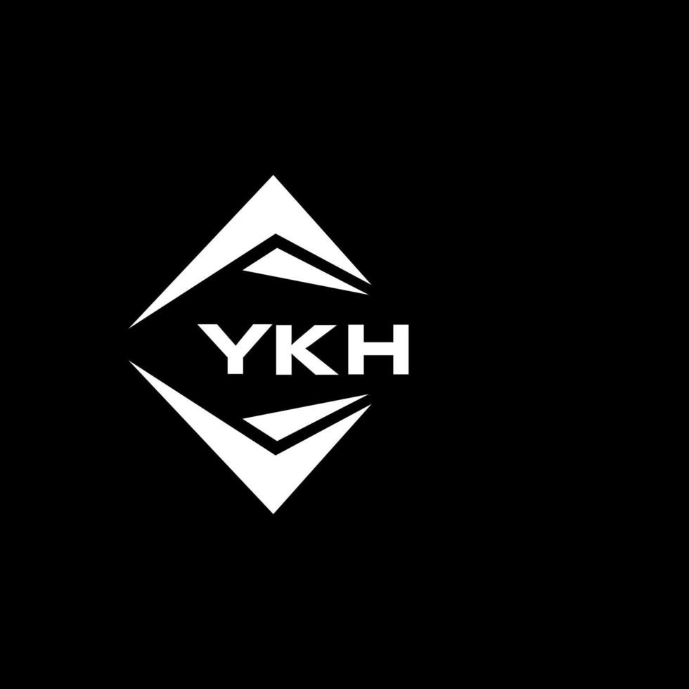 YKH abstract monogram shield logo design on black background. YKH creative initials letter logo. vector
