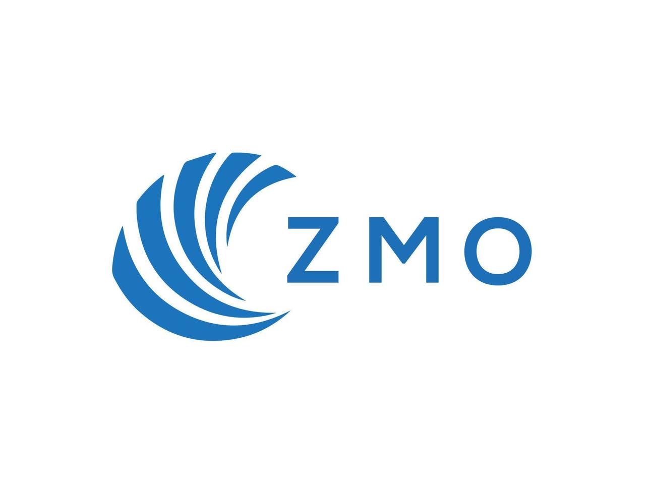 ZMO letter logo design on white background. ZMO creative circle letter logo concept. ZMO letter design. vector