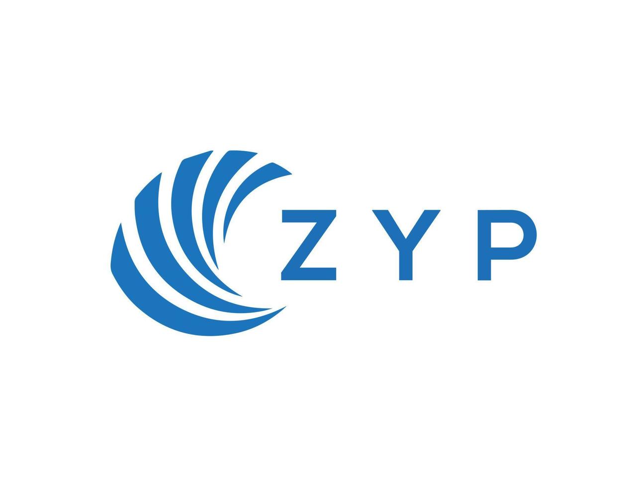 ZYP letter logo design on white background. ZYP creative circle letter logo concept. ZYP letter design. vector