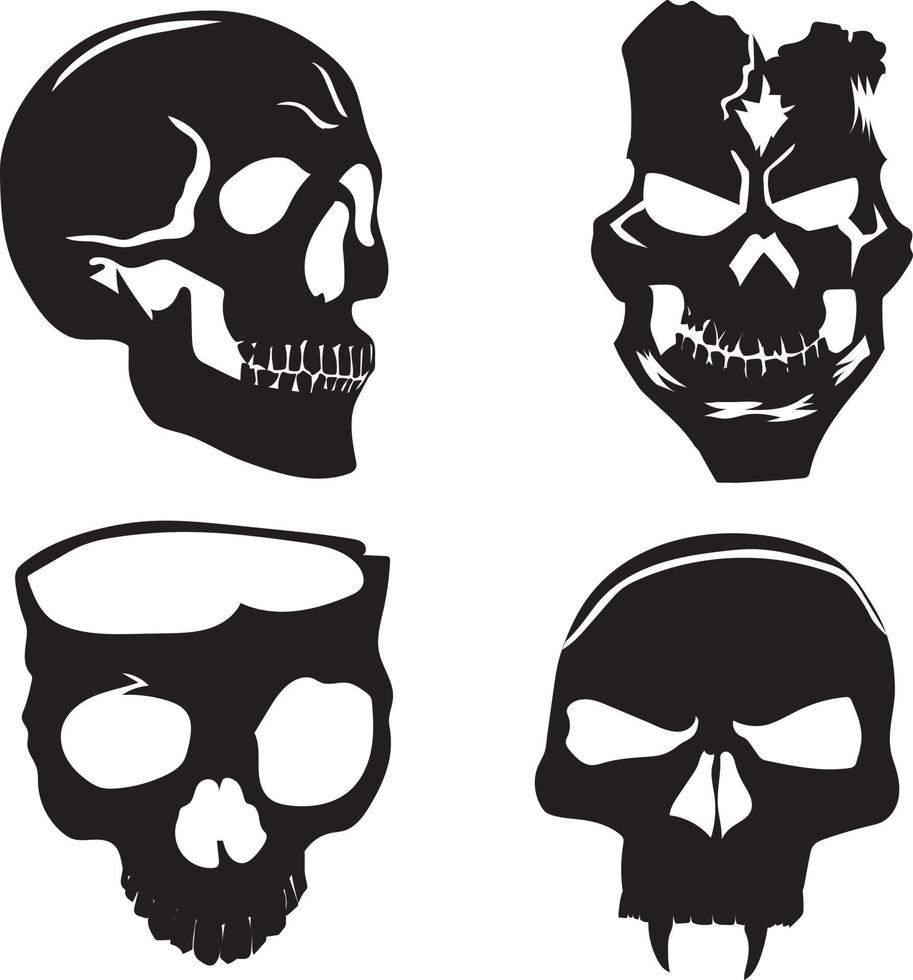 human skull vector