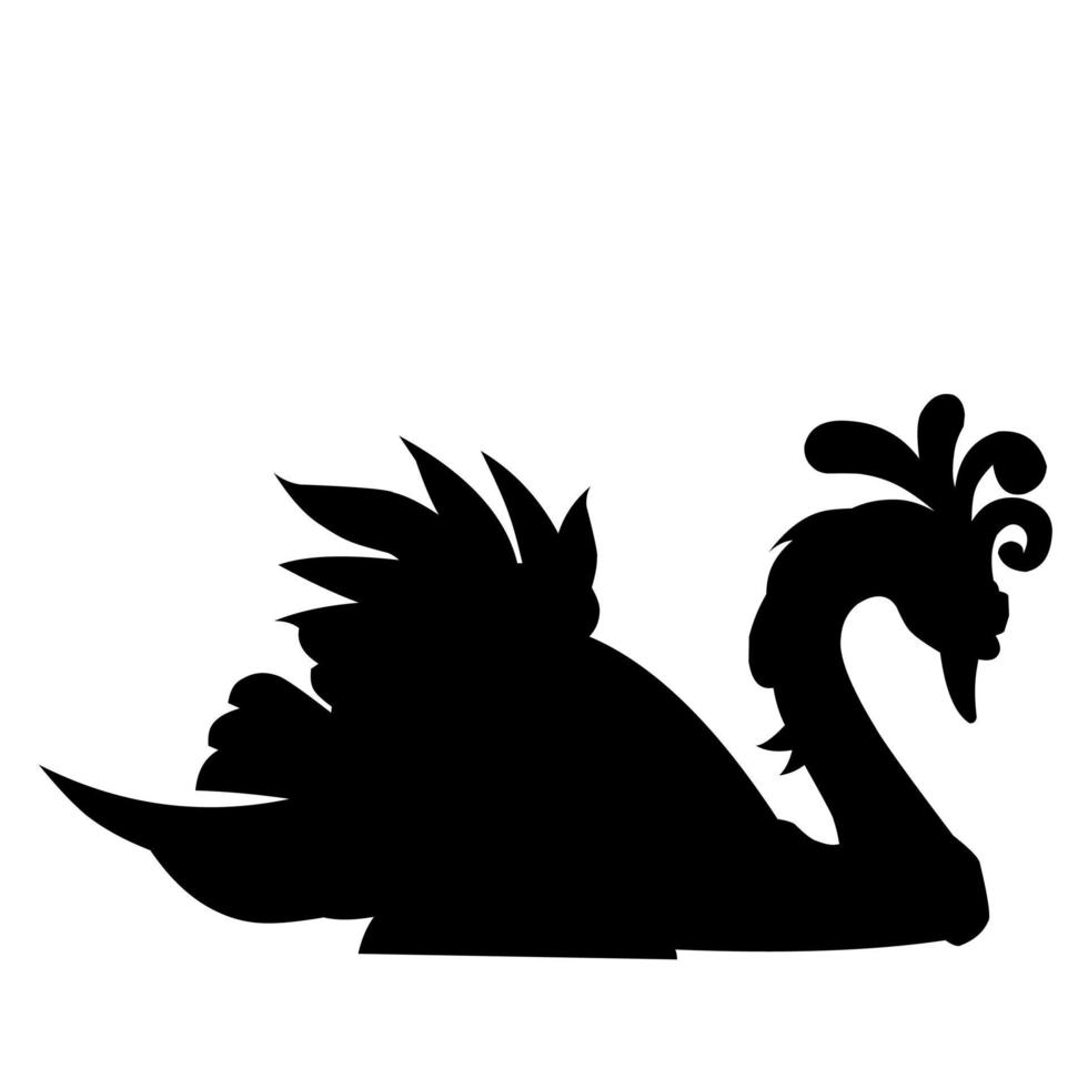 Isolated swan silhouette vector art