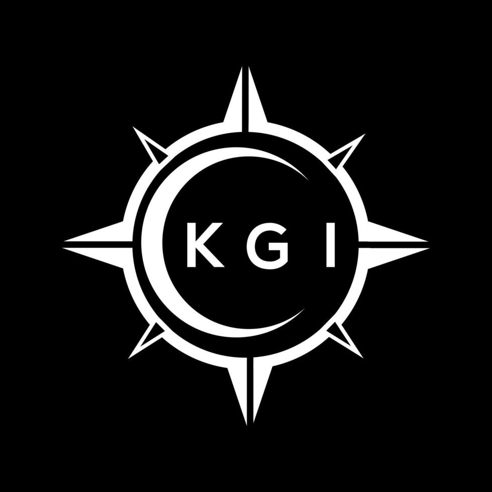 kgi resumen tecnología circulo ajuste logo diseño en negro antecedentes. kgi creativo iniciales letra logo. vector