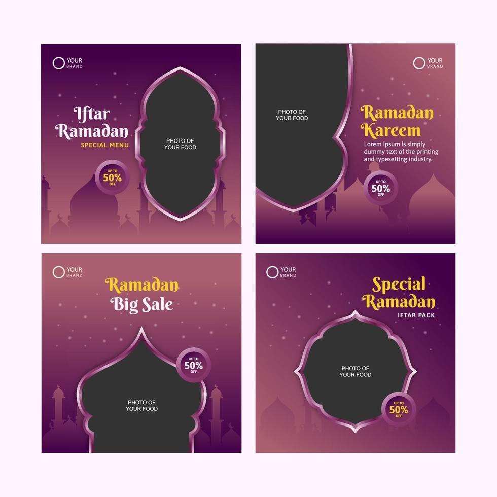 Iftar Ramadan Special Sale Sosial Media Post vector