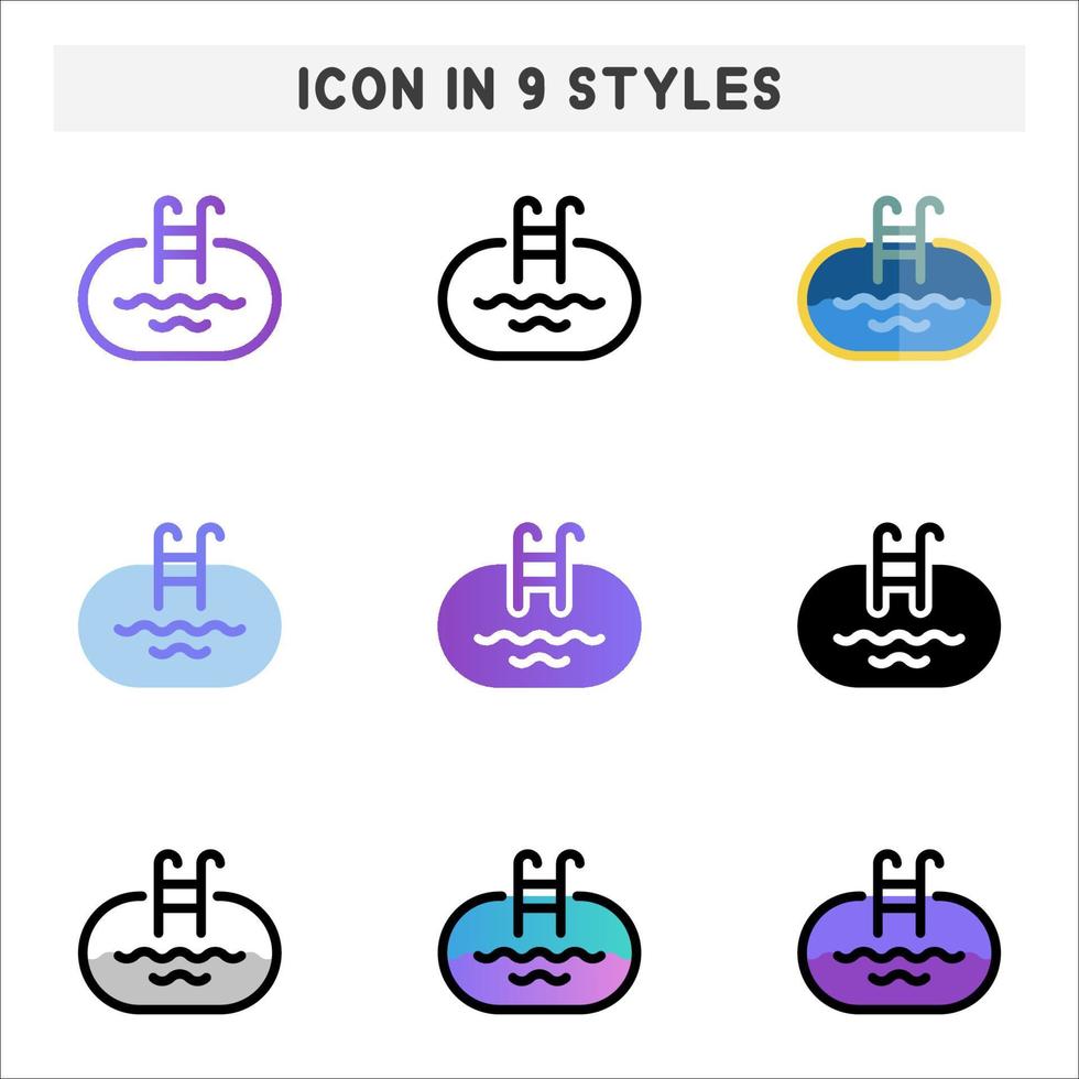 Flat illustration on a theme swimming pool vector