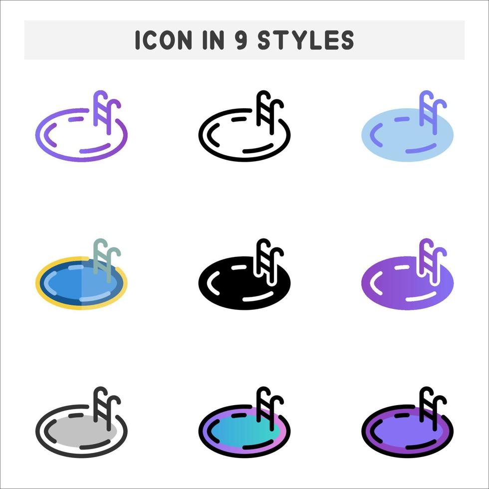 Flat illustration on a theme swimming pool vector