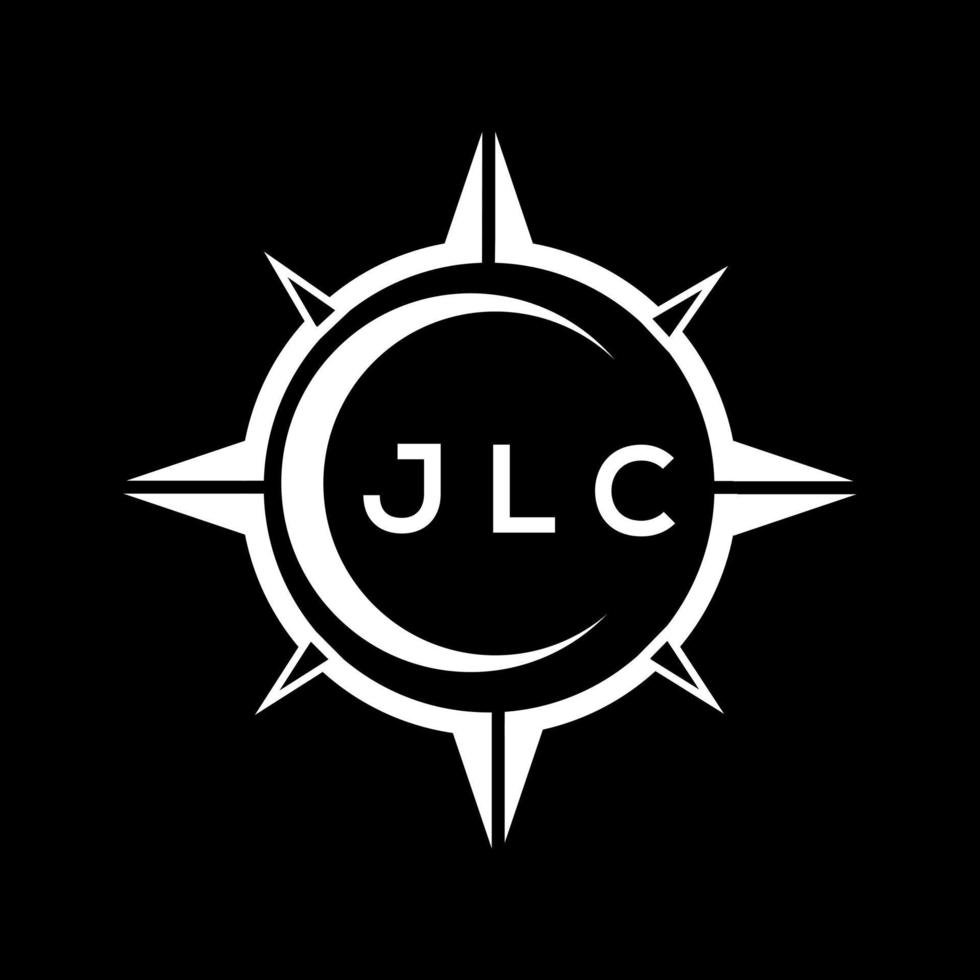 JLC abstract technology circle setting logo design on black background. JLC creative initials letter logo. vector