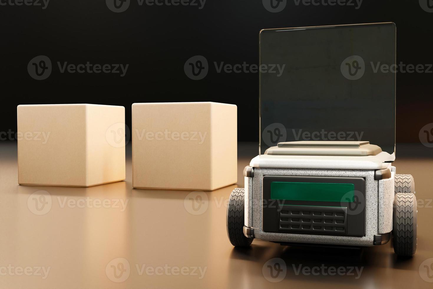 Arm Robot AI manufacture Box product Object for manufacturing industry technology Product export and import of future For Products, food, cosmetics, apparel warehouse mechanical future technology photo
