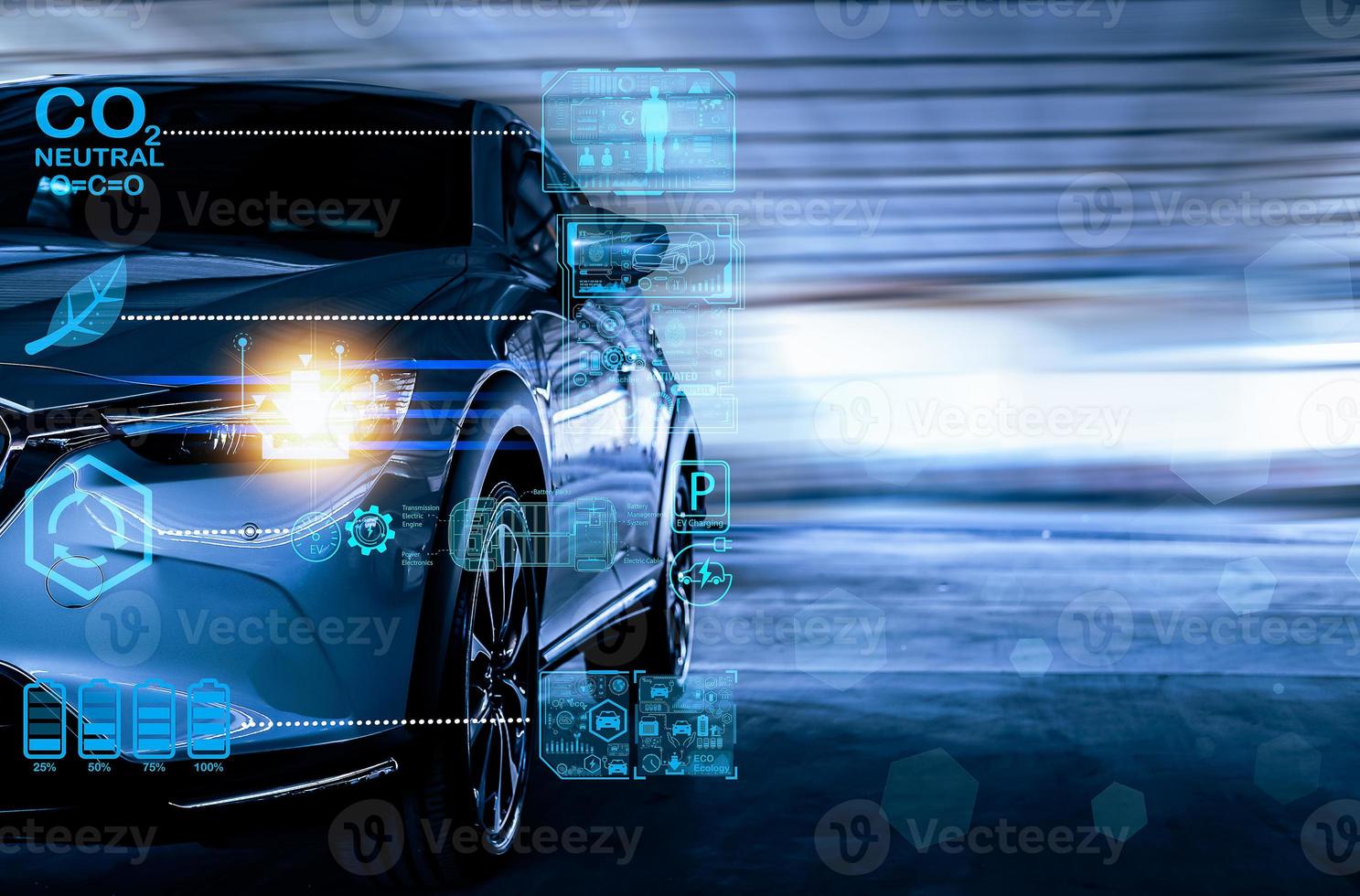 EV Car 2023 technology screen dashboard car tech happy new technology 2023. for transport automotive automobile industrial and car business car new year 2023 technology auto car image. photo