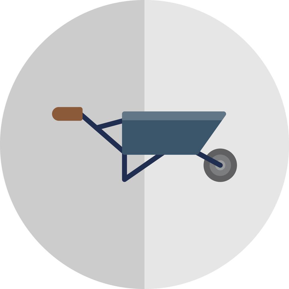 Wheelbarrow Vector Icon Design