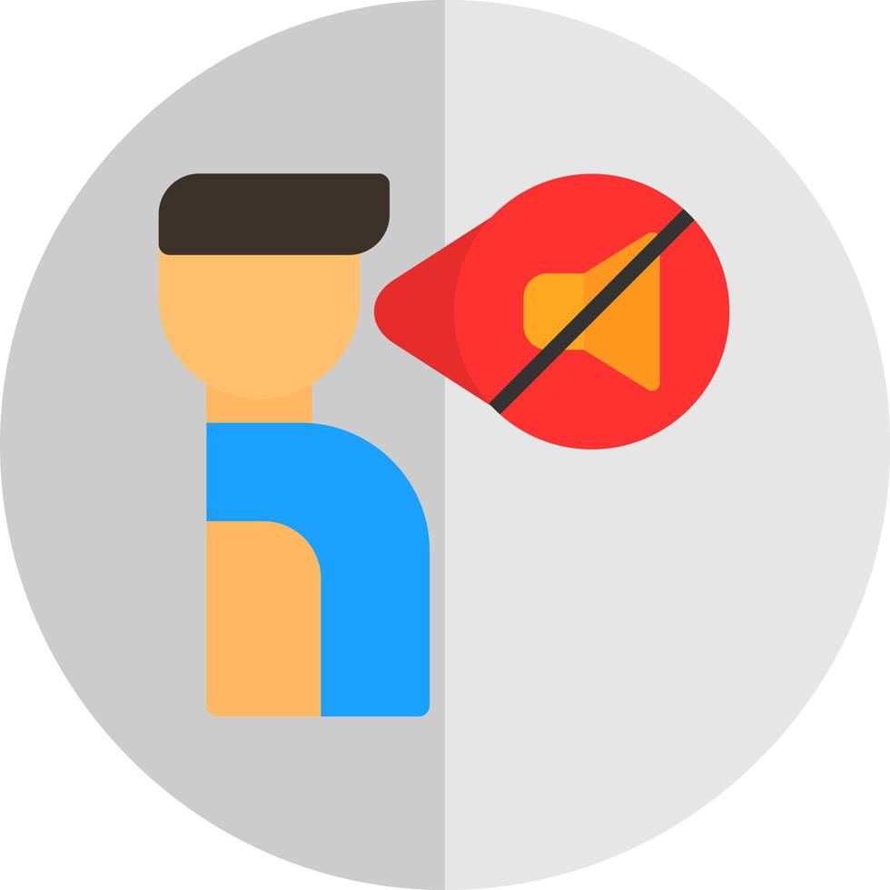 No Speak Vector Icon Design