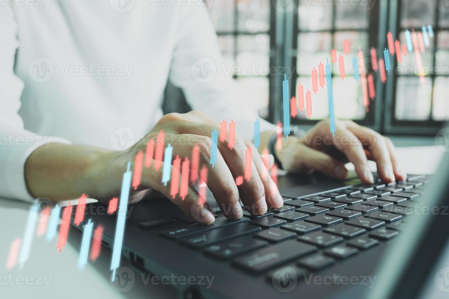 Investment ideas and technology business, Funds, Stock market and digital assets, Investors or trader, Financial data analysis, Stock graphs and forex trading, business finance background photo