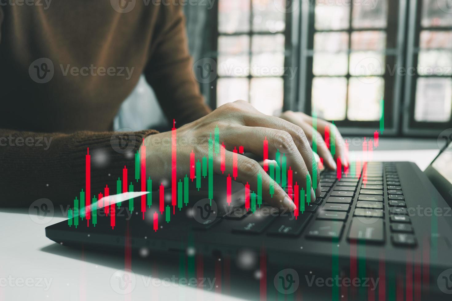Investment ideas and technology business, Funds, Stock market and digital assets, Investors or trader, Financial data analysis, Stock graphs and forex trading, business finance background photo