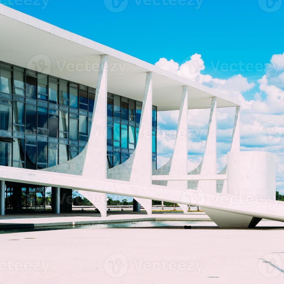 Three Powers Square in Brasilia, where the iconic buildings of the federal capital of Brazil, the Palacio do Planalto, and the Federal Supreme Court are located photo