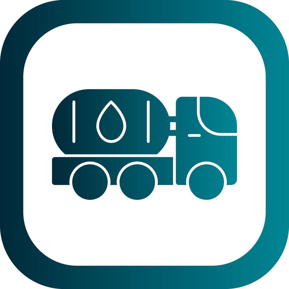 Oil Tanker Vector Icon Design