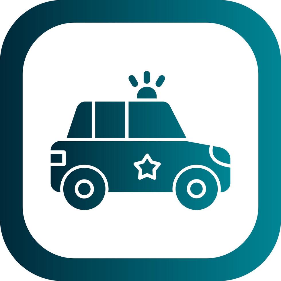 Police Car Vector Icon Design