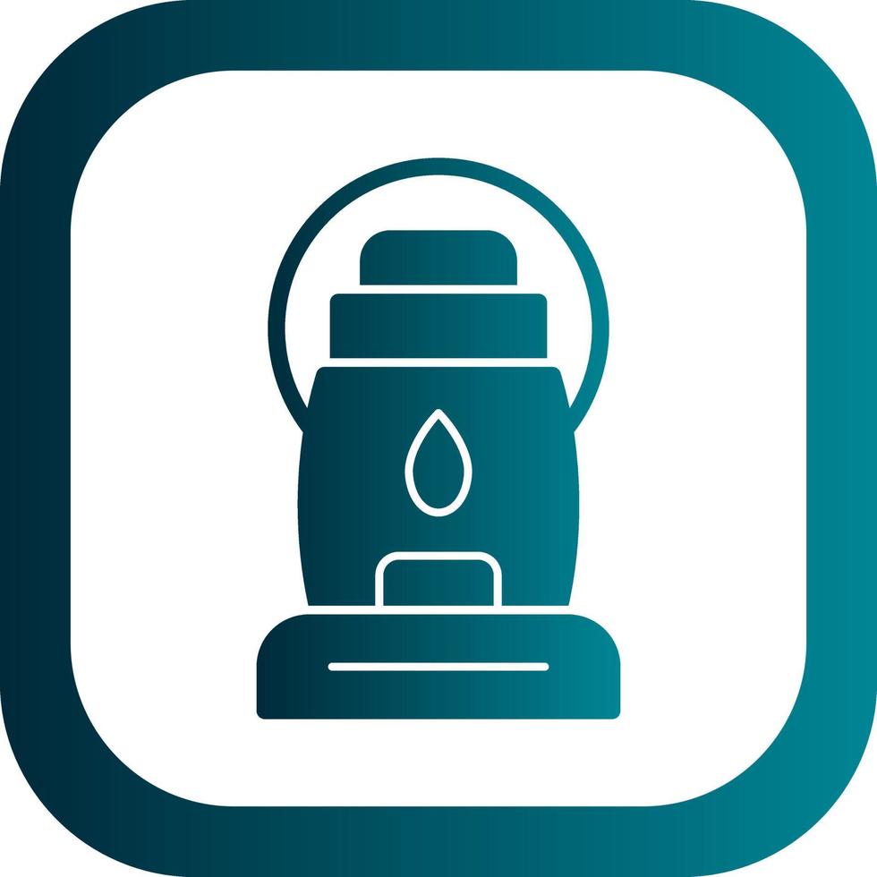 Oil Lamp Vector Icon Design