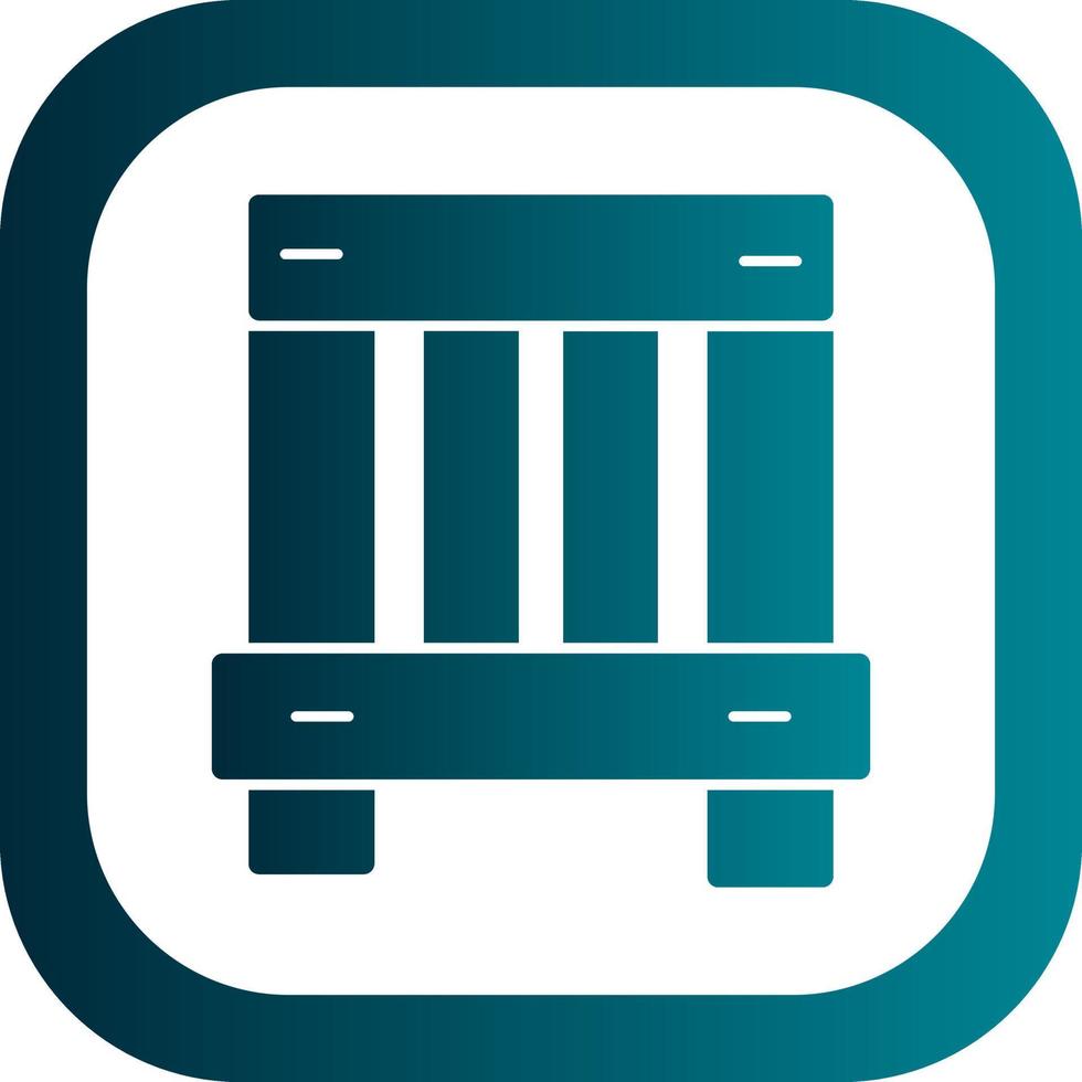 Wooden Box Vector Icon Design