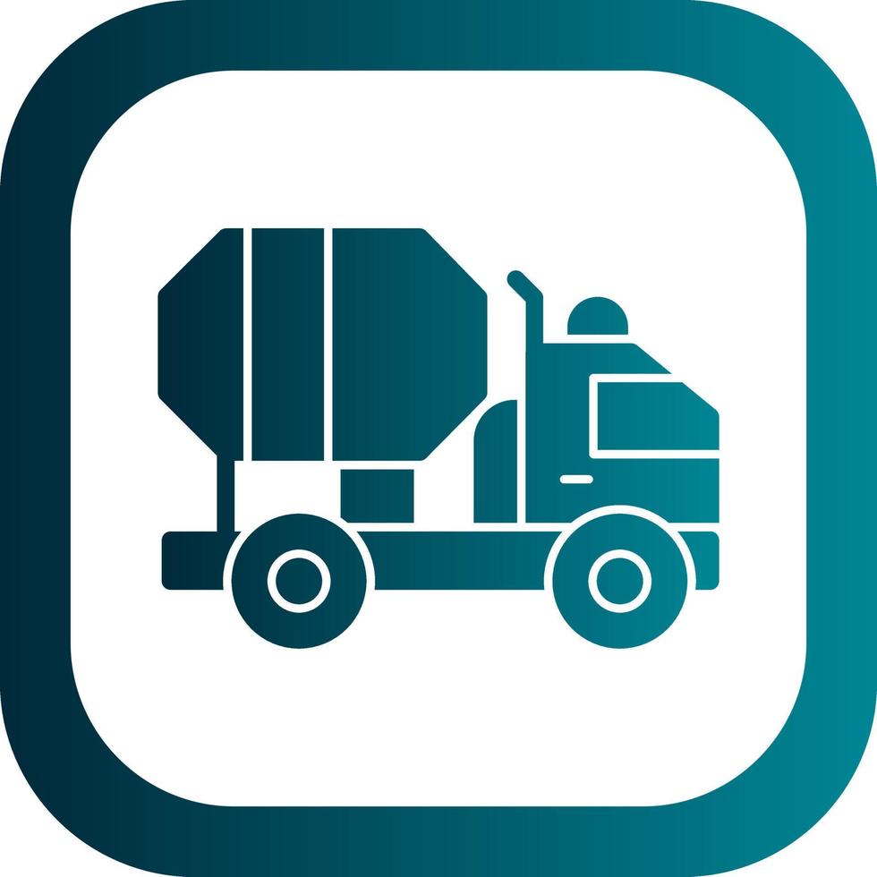 Cement Truck Vector Icon Design