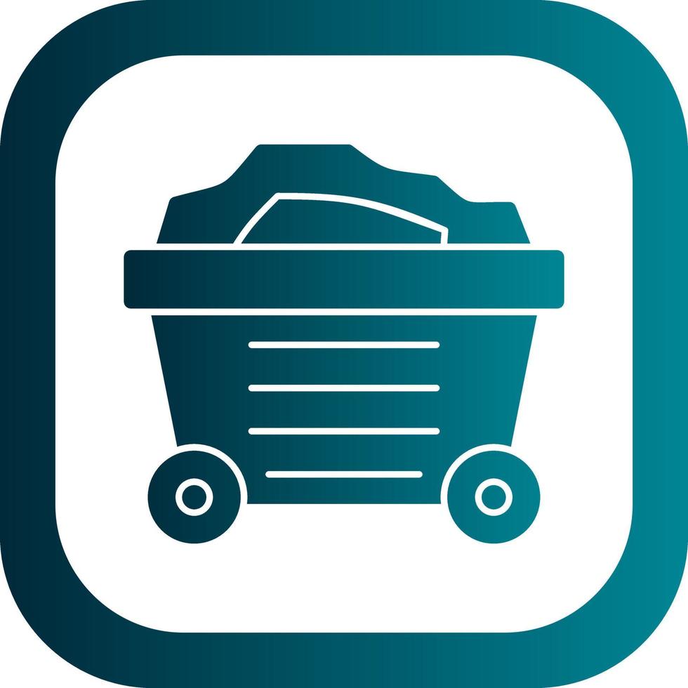 Mining Cart Vector Icon Design