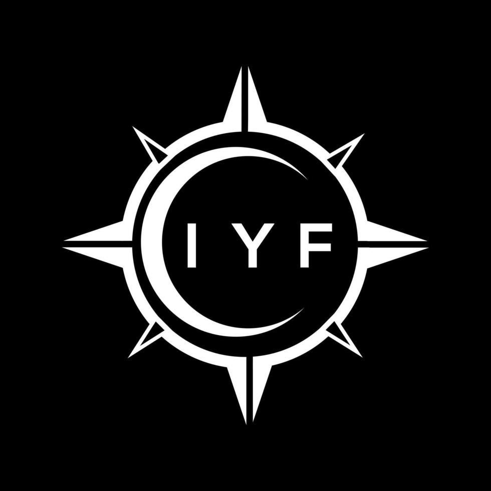 IYF abstract technology circle setting logo design on black background. IYF creative initials letter logo. vector