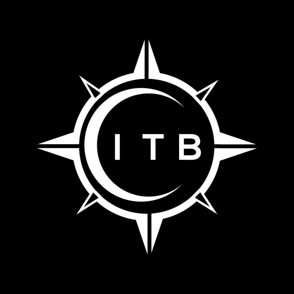 ITB abstract technology circle setting logo design on black background. ITB creative initials letter logo. vector