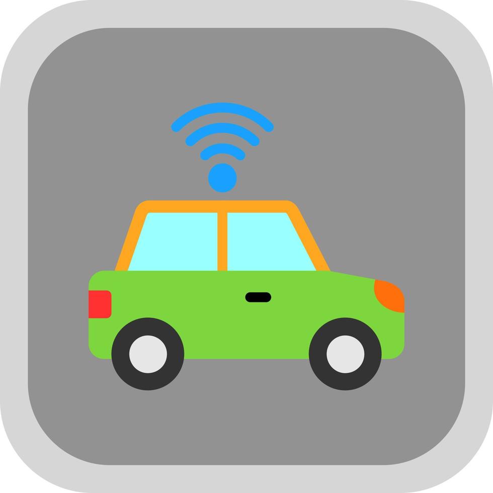 Driverless Car Vector Icon Design