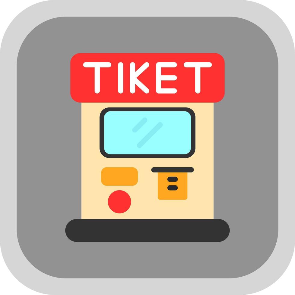 Ticket Machine Vector Icon Design