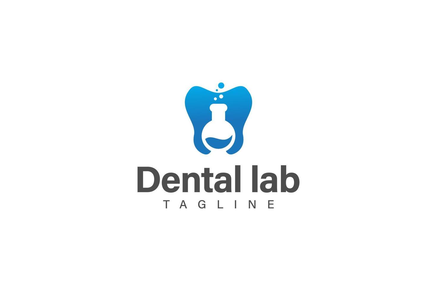 Dental lab or dental care logo design vector