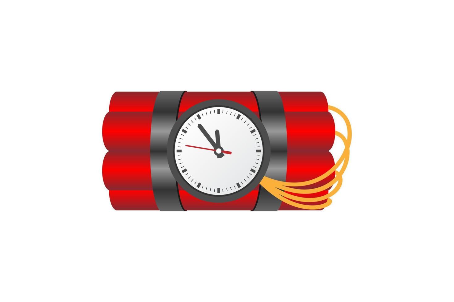 Bomb dynamite and countdown clock vector design on white background